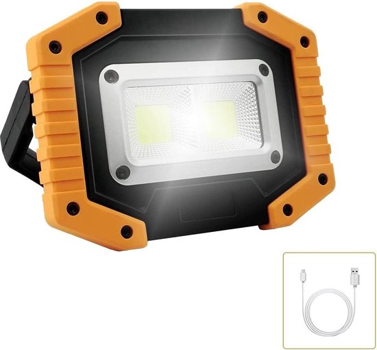 LED bouwlamp op accu oplaadbaar 50W 3000 Lumen