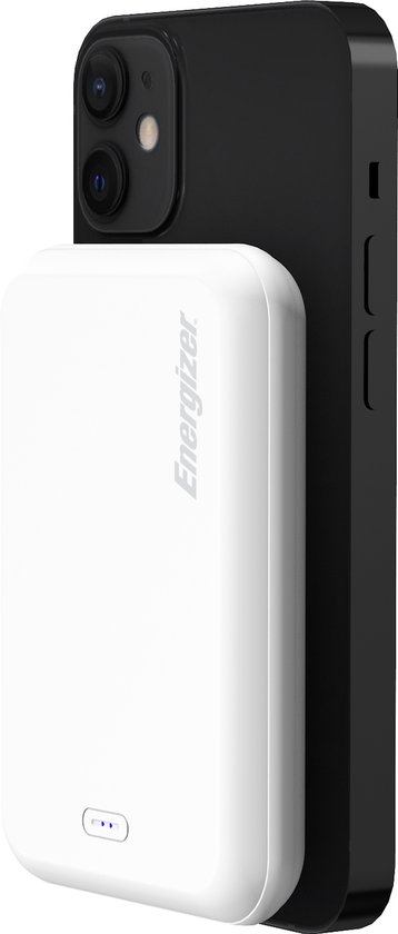 Banque Power Energizer Ultimate QM5000 - Convient pour Magsafe - USB-C 15 Watt - Banque d'alimentation sans fil adaptée pour iPhone 12/13/14/15/16 - Wit