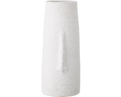 Bloomingville - Berican Deco Vaas - Wit - Terracotta