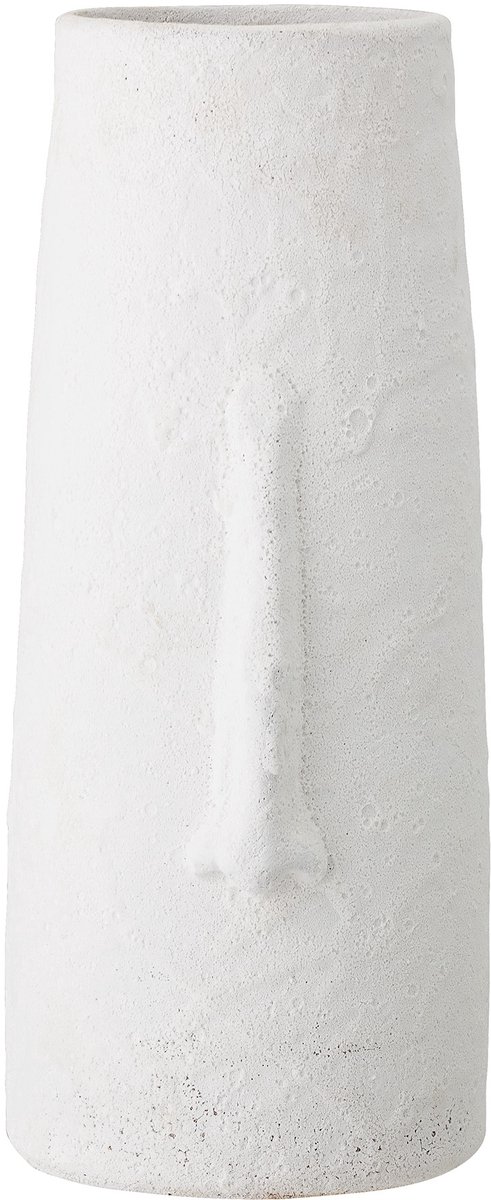 Berican Deco Vaas - Wit - Terracotta