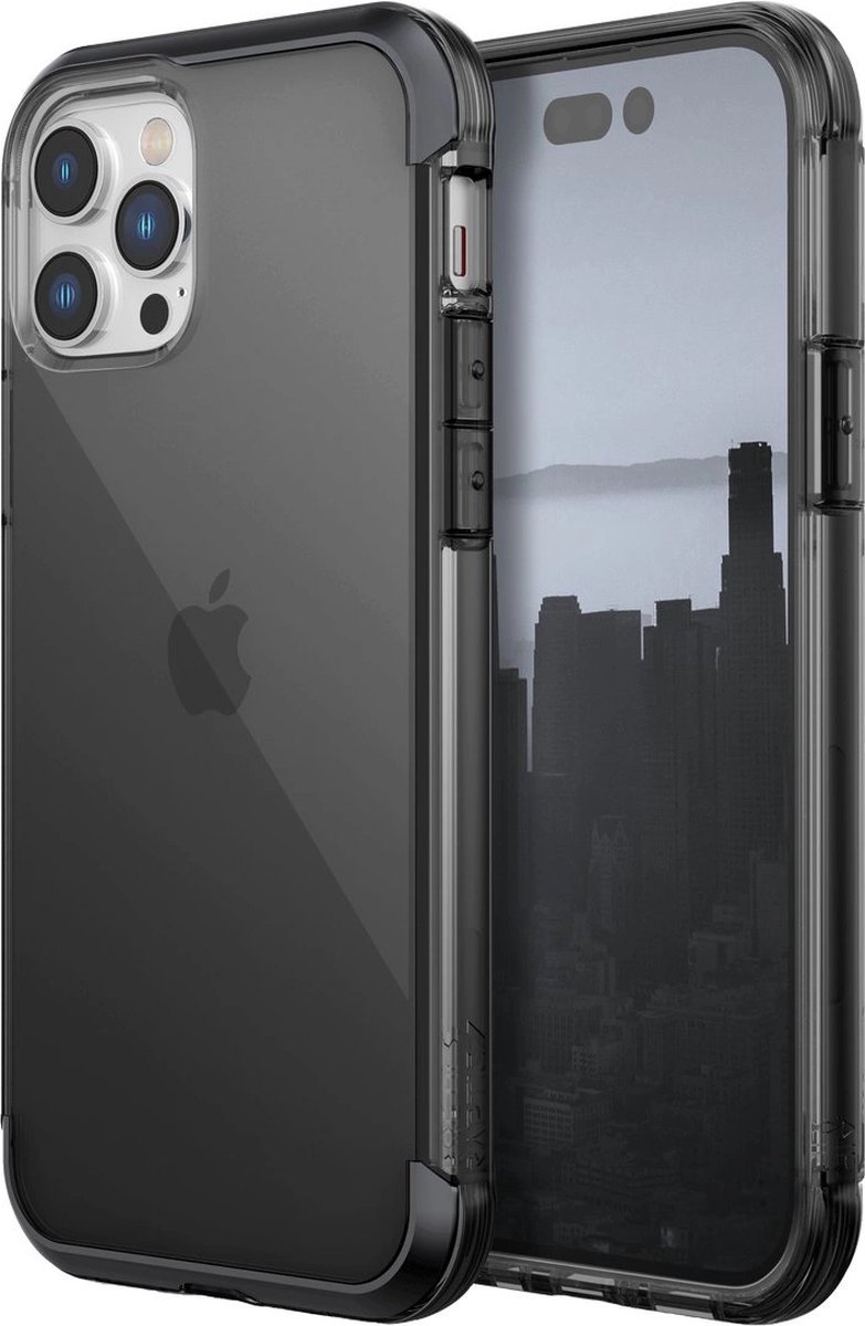 Raptic - X-Doria - Air Case voor iPhone - 14 - Pro - Max, - gepantserde - cover, - zwart
