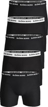 Björn Borg boxershorts Essential (5-pack) - heren boxers normale lengte - zwart - Maat: L