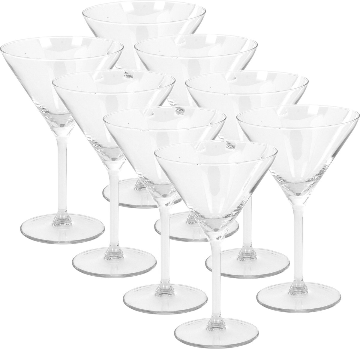 Excellent Houseware Martini glazen - 12x stuks -260 ml - glas - cocktailglazen