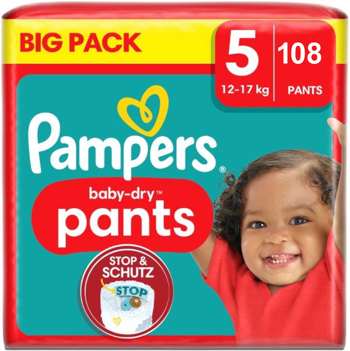Pampers - Baby Dry Pants - Maat 5 - Mega Pack - 108 luierbroekjes