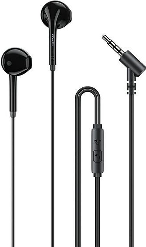 AWEI PC-7 casque stéréo jack 3,5 mm noir/noir