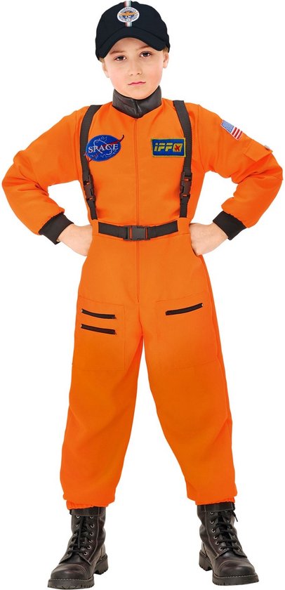 Amerikaanse Astronaut Oranje Kind Kostuum Jongen