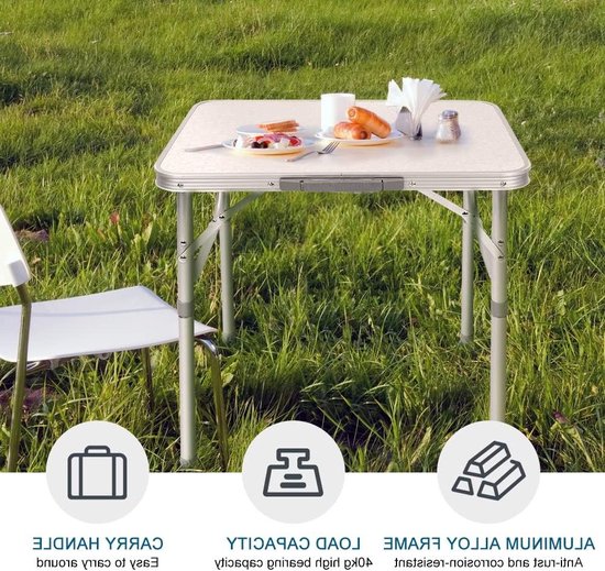 Outsunny Klaptafel, campingtafel, tuintafel, in hoogte verstelbaar Outsunny Klaptafel, campingtafel, tuintafel, in hoogte verstelbaar