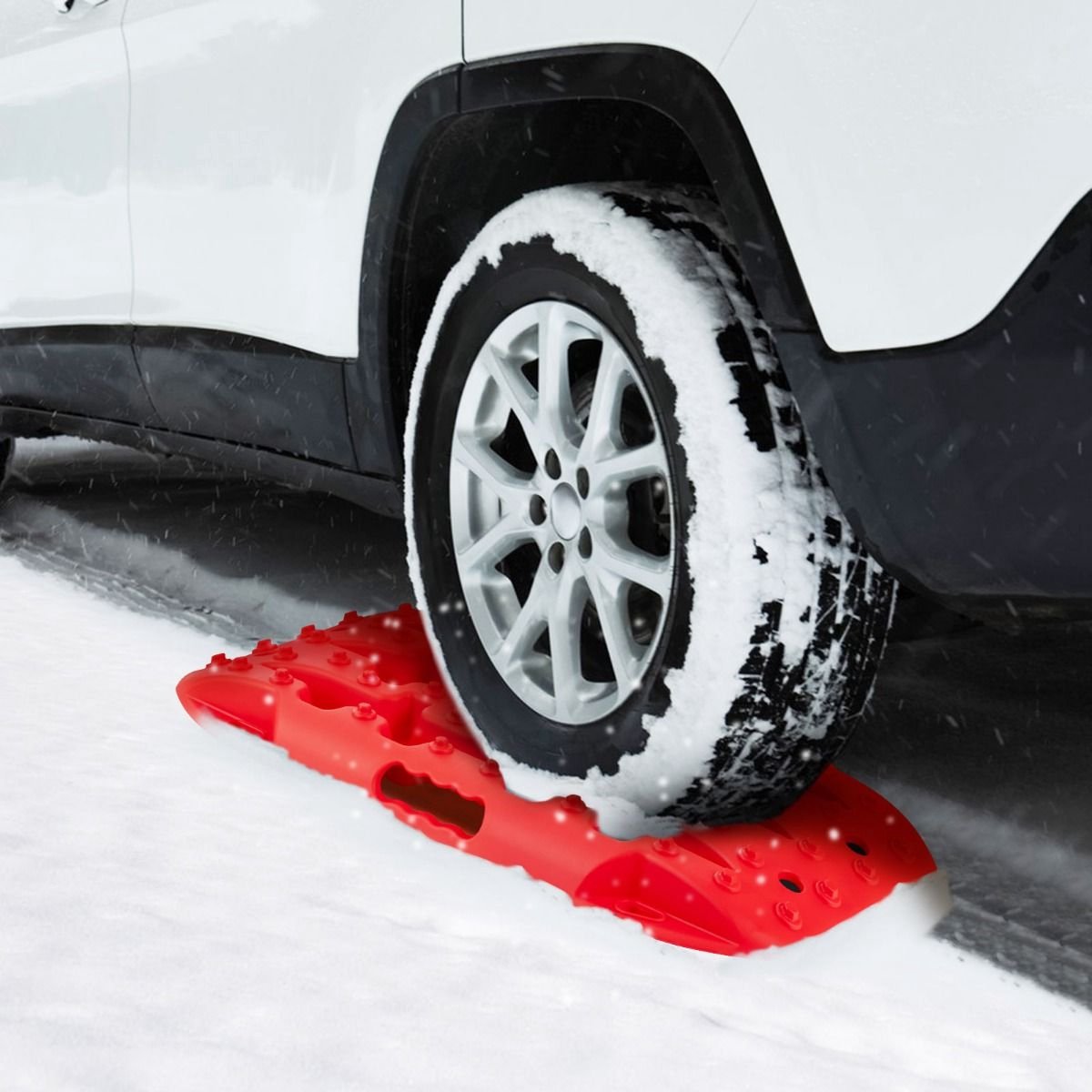 Set of 2 Starter Aids, Non-Slip Mat US Plastic Set of 2 - Traction Aid Snow Ice Sand Mud - Off-Road Starter Mat Sand Plate