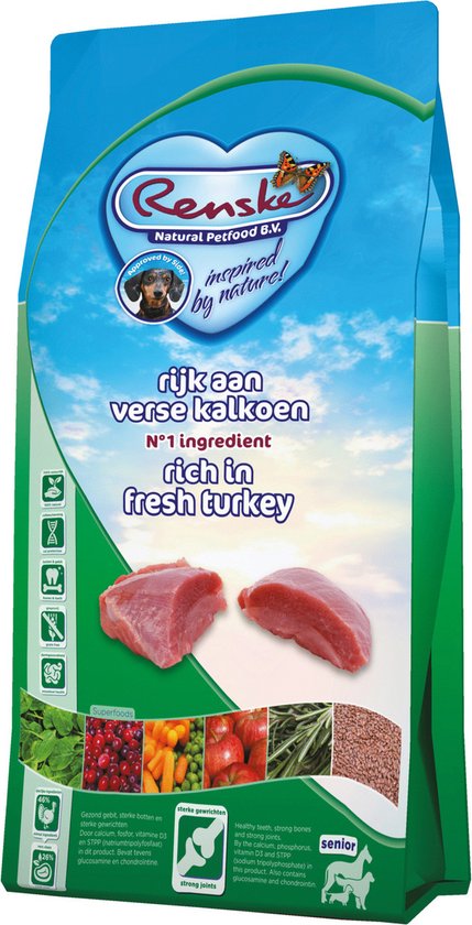 Renske - Super Premium Senior Kalkoen Graanvrij Hondenvoer