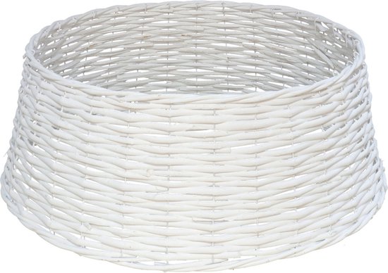 Gerimport Kerstboommand - wit - D42 x H22cm - voor kerstboom 180 cm - kerstboomrok