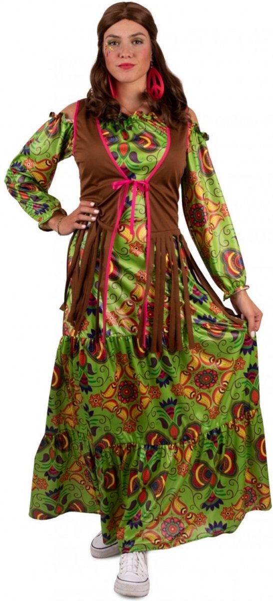 Hippie jurk lang dames Freya - Maat 42