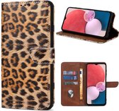 Geschikt voor Oppo A18 Hoesje - Solidenz Bookcase - Luipaard telefoonhoesje - Case Met Pasjeshouder - Leopard - Panterprint - Cover Hoes