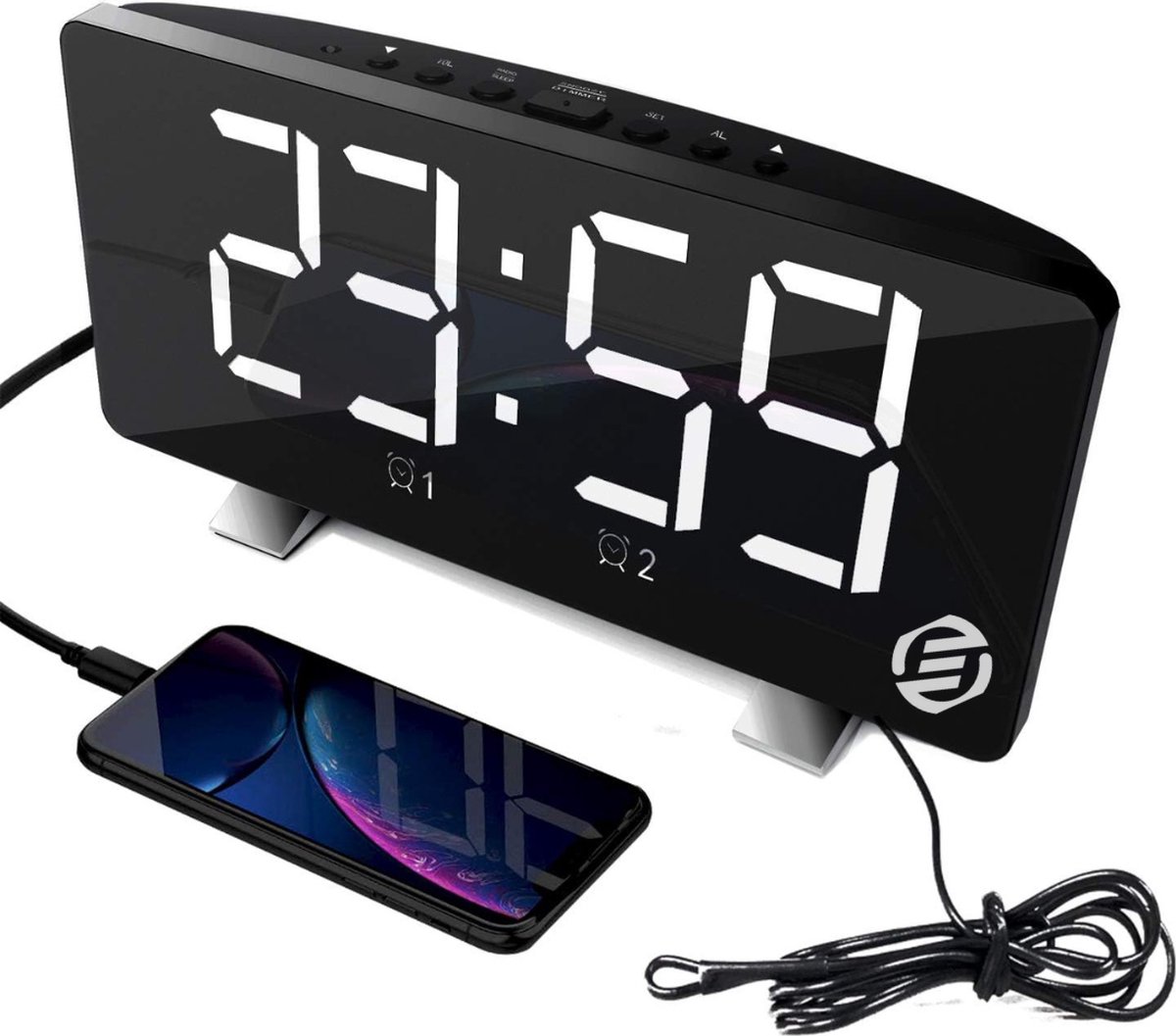 Equivera Wekkerradio Op Netstroom - Klokradio - Wekkerradio - Klokradio Met Wekker - Wekkerradio Dab - Wekker Dab Radio