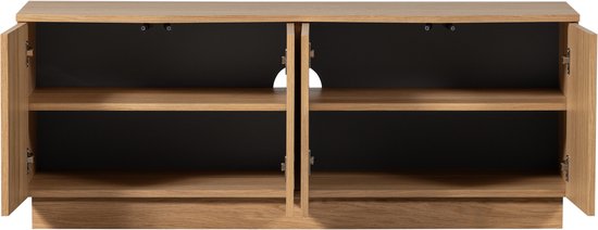 WOOOD Zuma tv-meubel - Push-To-Open - Eiken - Transparant - 52x133x45