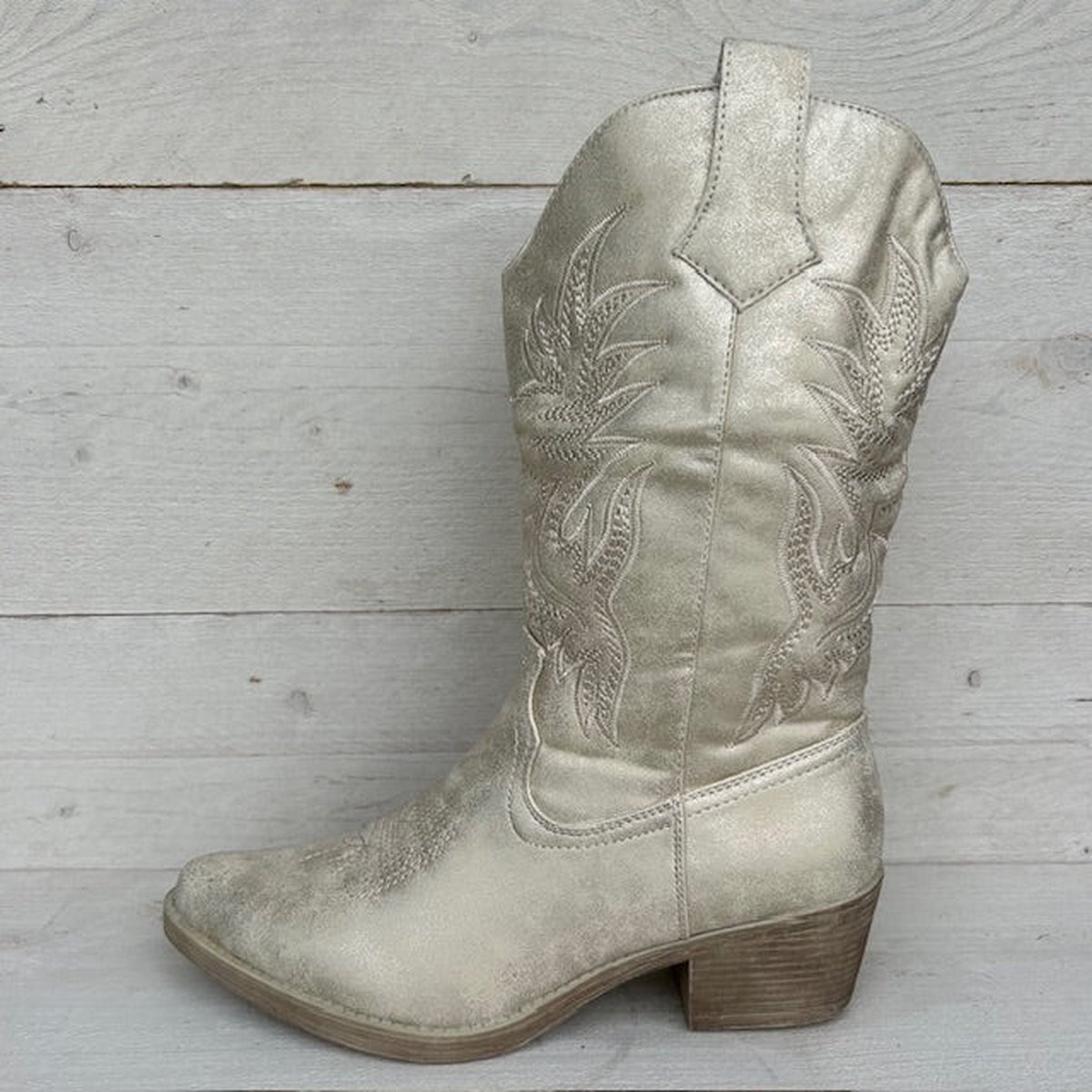 Cowboylaars met stiksel licht goud Gold / 38