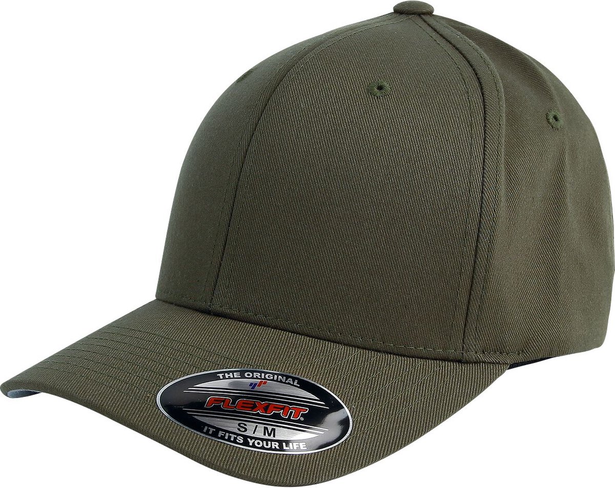 Flexfit Wooly Combed Unisex Cap - olijf - S-M