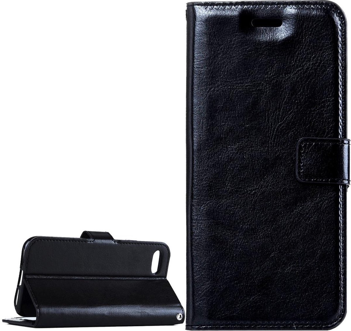 Bookcase Geschikt voor: iPhone 7 / 8 / SE 2020 / SE 2022 - Zwart - portemonnee hoesje - Book Cover