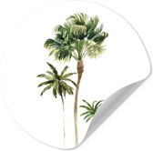 WallCircle - Stickers muraux - Cercle de papier peint - Jungle - Arbre - Vert - 30x30 cm - Cercle mural - Autocollant - Autocollant papier peint rond