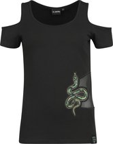 Harry Potter Slytherin T-shirt zwart S Dames
