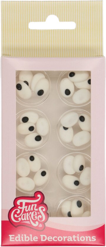 FunCakes - Décoration en Sucre - Yeux Ovales - Set/32