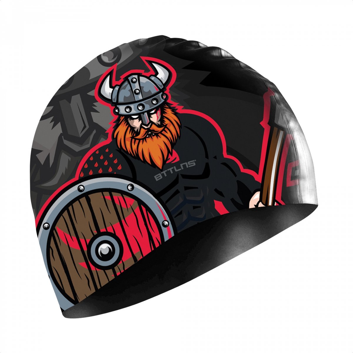 BTTLNS badmuts - swim cap - siliconen badmuts unisex - Absorber 2.0 SE - bloodyredbeard - one size