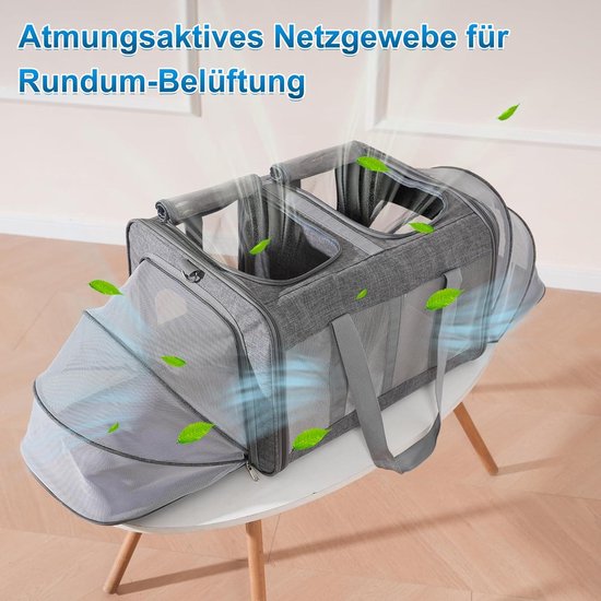 ENSOBO kattentransporttas, opvouwbare hondendraagtas, kattendraagtas