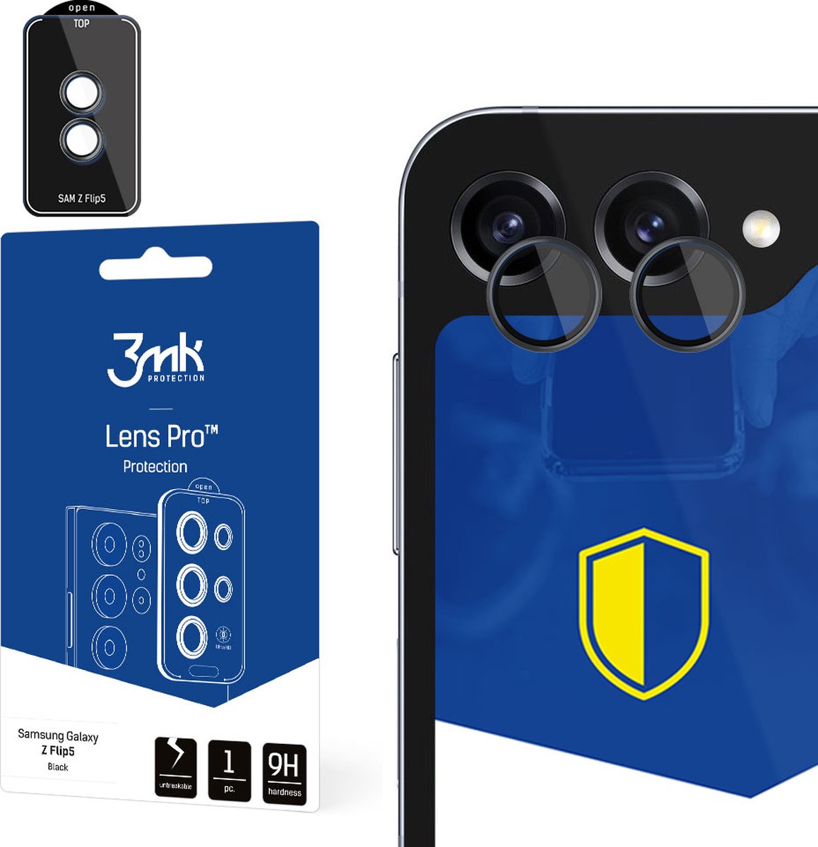 Samsung Galaxy Z Flip 5 - 3mk Lens Protection Pro Black