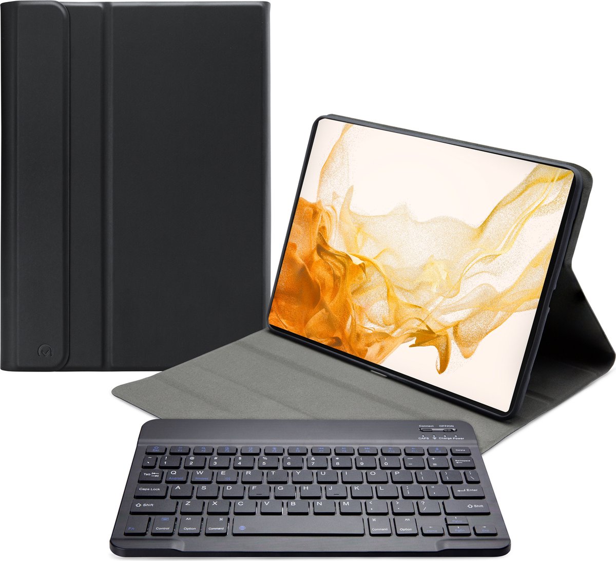 Mobilize Tablethoes geschikt voor Samsung Galaxy Tab S7 Hoes | Mobilize Detachable Bluetooth Keyboard QWERTY Bluetooth Toetsenbord Bookcase - Zwart