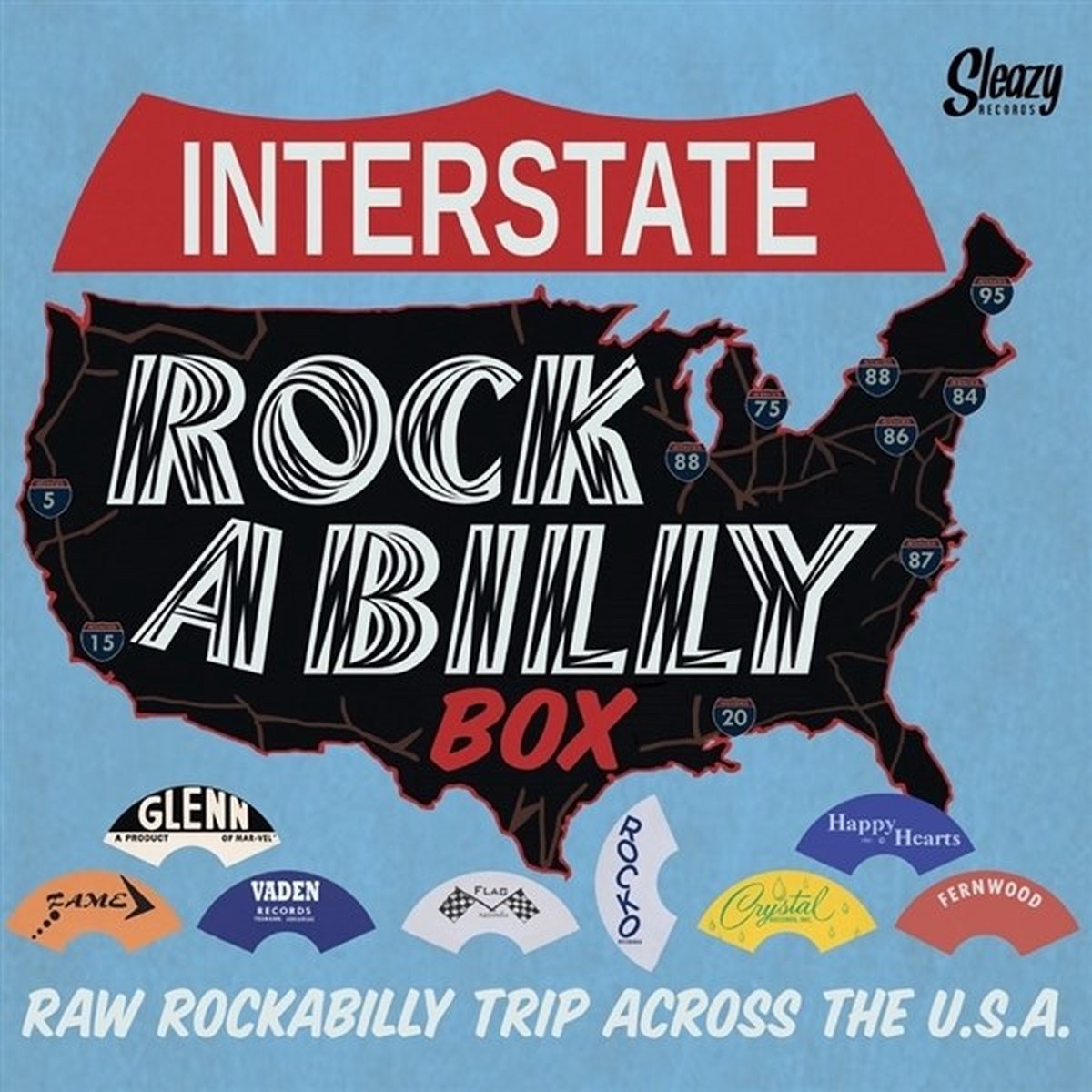 Various Artists - Interstate Rockabilly: Raw Rockabilly Trip Across The U.S.A. (8 7" Single)