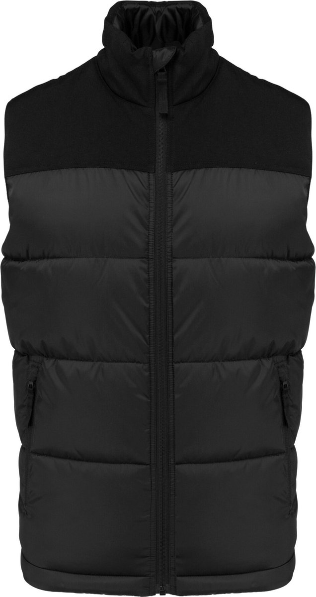 Kariban Tweekleurige gewatteerde bodywarmer uniseks K6162 - Black - XS