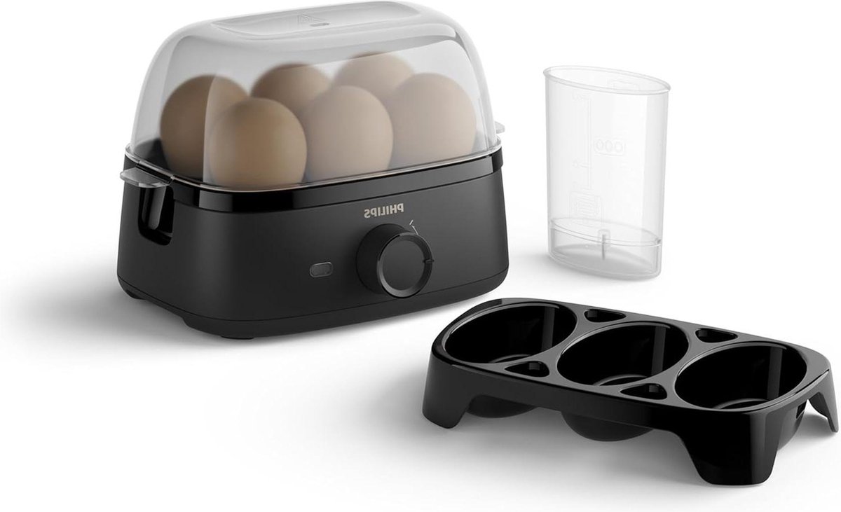 Bol.com Eierkoker 3000-Serie Gezinsformaat tot 6 Eieren (zacht-medium-hard gepocheerd) Gemakkelijk schoon te maken Accessoire Po... aanbieding