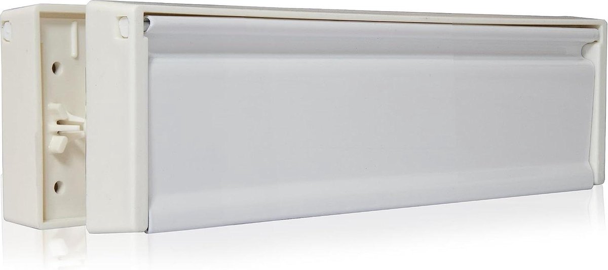 Brievenbus Surround 10" Letterplate Wit Premium tochtbestendige postbrievenbus - Telescopische sleeve - Voor houten composiet en uPVC middenraildeuren - 40-80 mm deurdikte