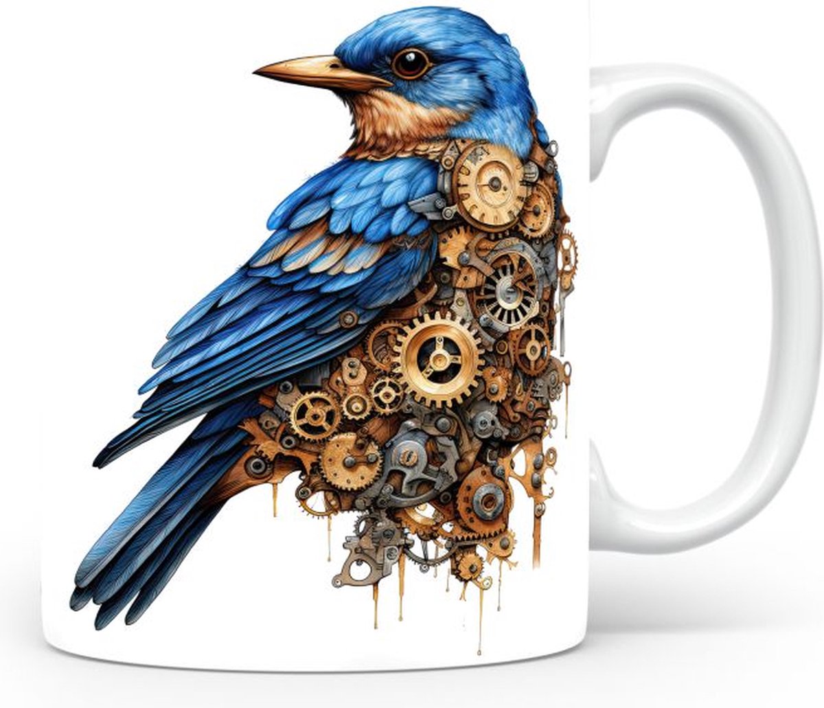 Mok met Oostelijke blauwe vogel