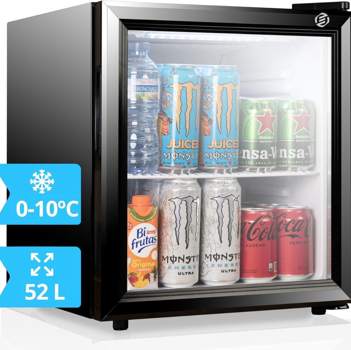 Equivera Mini Fridge Mini Fridge for Drinks Mini Fridge Eten En Drinken Mini Koelkast Mini Koelkasten Minikoelkast Koelkastje