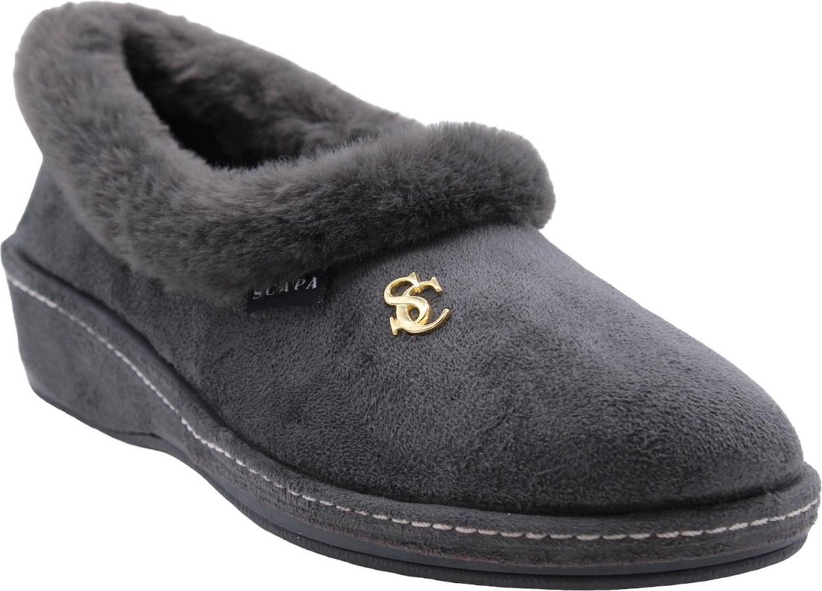 Scapa - Pantoffels - Grijs - Vrouwen - Maat 40 -