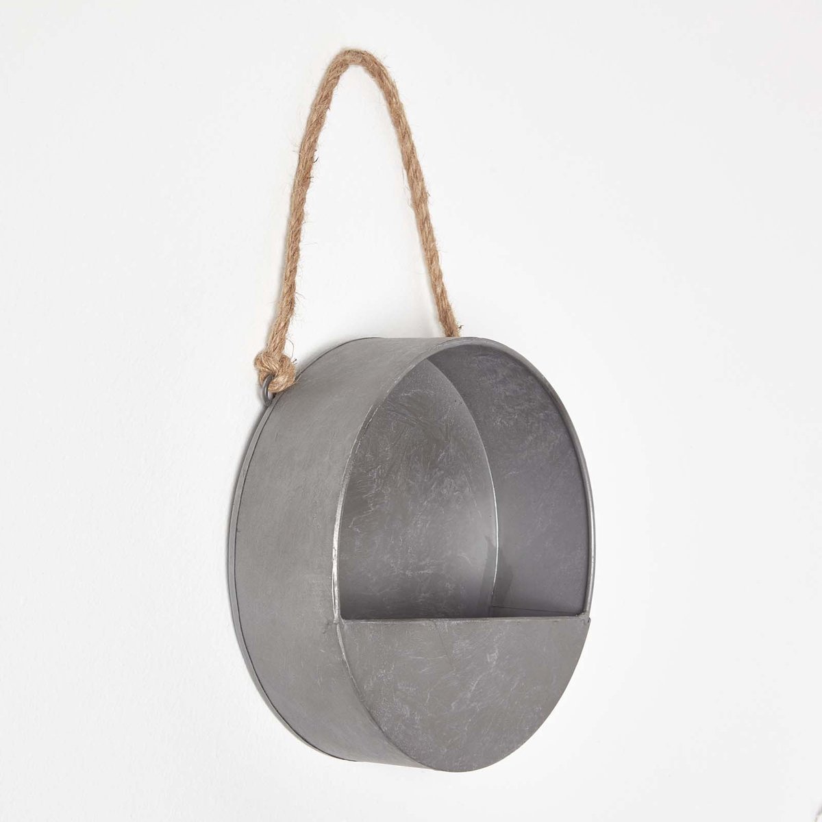 Homescapes Kleine Ronde Metalen Hangpot, 20 cm