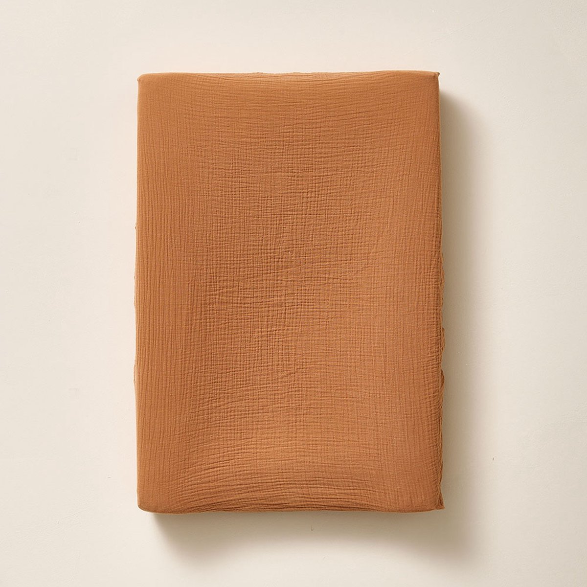 Petite Amélie Aankleedkussenhoes caramel 50x70cm - mousseline katoen