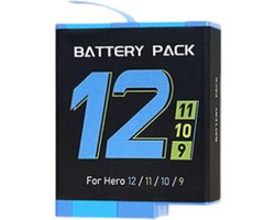 Batterij voor GoPro 12 11 10 9 - Gopro Hero 12 11 10 9 - Smart Batterij - Gopro battery 12 11 10 9 - 1 Batterij - Smart battery for Gopro Hero 12 11 10 9 - Gopro Accessoires