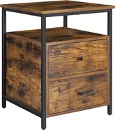 MIRA Home - Nachtkastje - Bijzettafel - Slaapkamer - Kamer - Vintage - ‎45x45x60