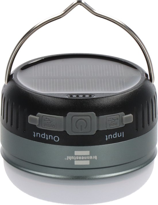 Brennenstuhl oplaadbare LED buiten tafellamp OLI 400 AS (campinglamp IP54 met 450lm, tot 70u lichtduur, dimbaar, 2 verwisselbare oplaadbare batterijen 18500, powerbank, USB C oplaadkab — afbeelding 5