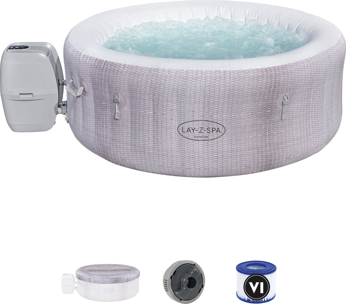 Lay-Z-Spa Cancun AirJet opblaasbare spa - 2 tot 4 personen - Ø 180 x 66 cm