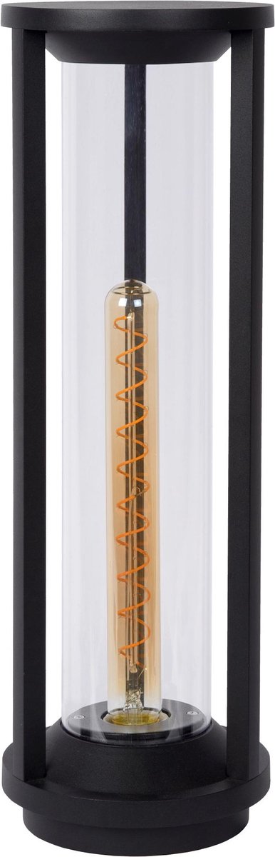 Lucide Cadix - Sokkellamp - Ø 16 cm - 1xE27 - IP65 - Zwart