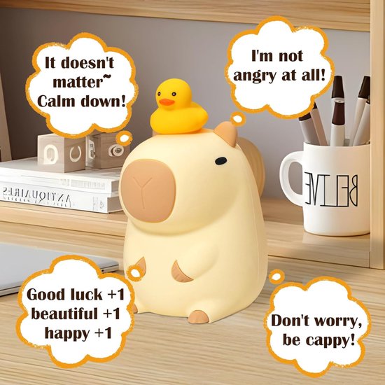 Equivera Capybara Lamp - Capibara Lamp - Nachtlampje Kinderen - Nachtlampje Baby - Lampje Slaapkamer van Equivera — afbeelding 3