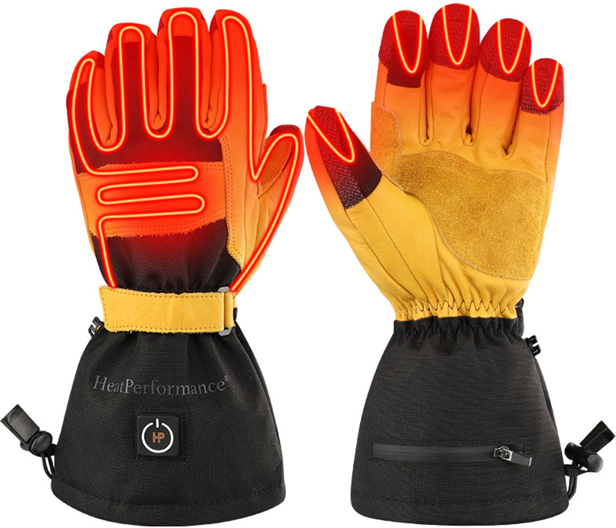 Verwarmde werkhandschoenen | Premium geitenleer met Kevlar versteviging | bouw - tuin | HeatPerformance® | maat XXL