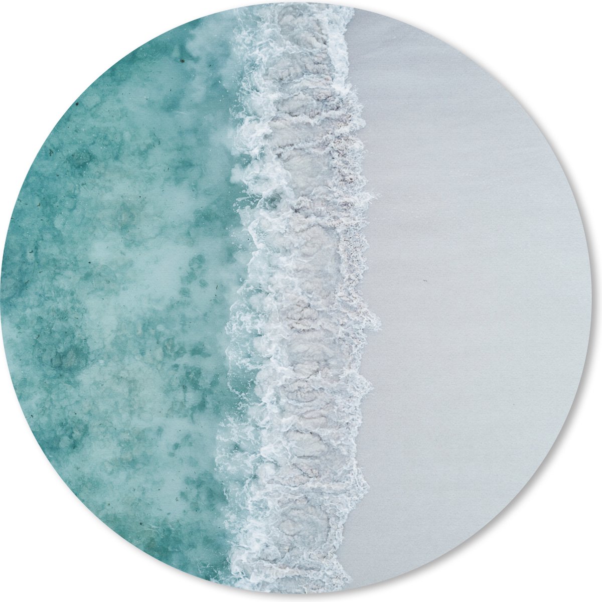 Muismat rond 40x40 cm - Mousepad Strand - Zee - Golven - Ronde muismatten