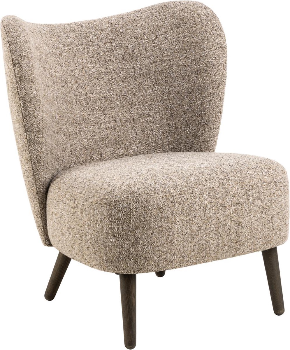 Giga Living Fauteuil Ellie - Stof - Lichtbruin - Zithoogte 45cm