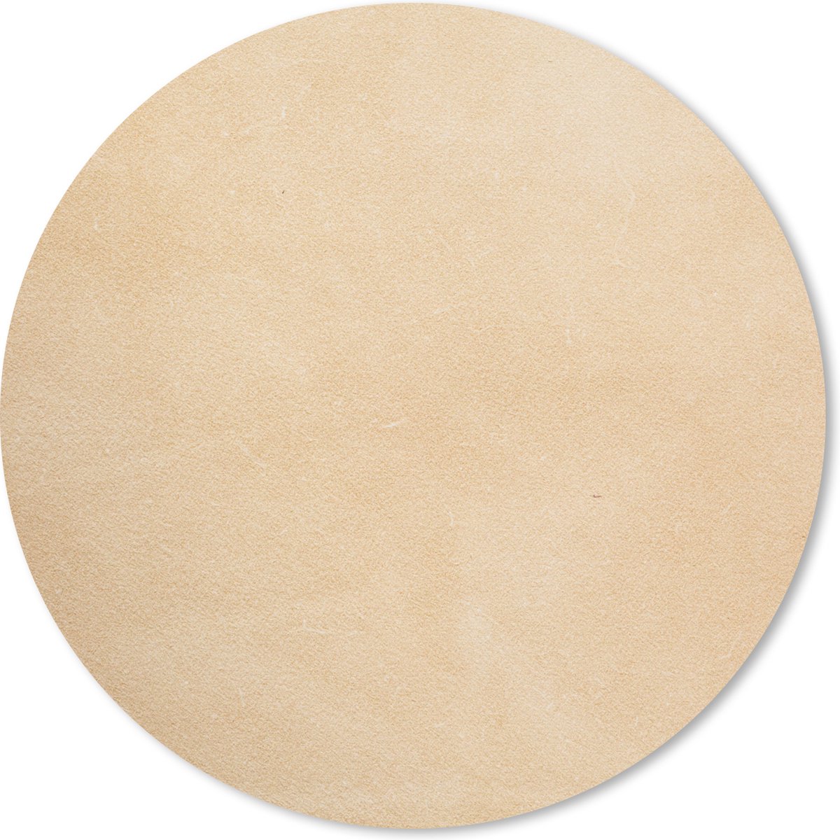 Muismat rond 40x40 cm - Mousepad Leer - Structuur - Lederlook - Beige - Ronde muismatten