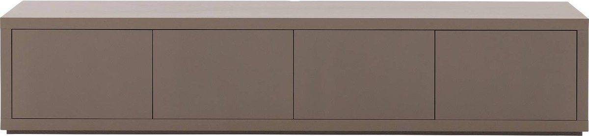 Goossens Tv Meubel Barcelona, 4 Kleppen Met Kabeldoorvoer - Hout Bruin