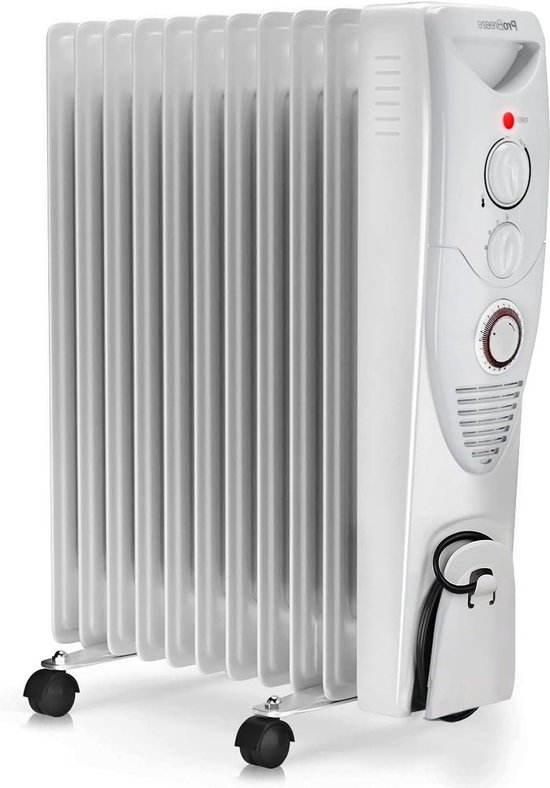 ARDES Curvy 11 Olie elektrisch verwarmingstoestel Zwart, Grijs, Wit