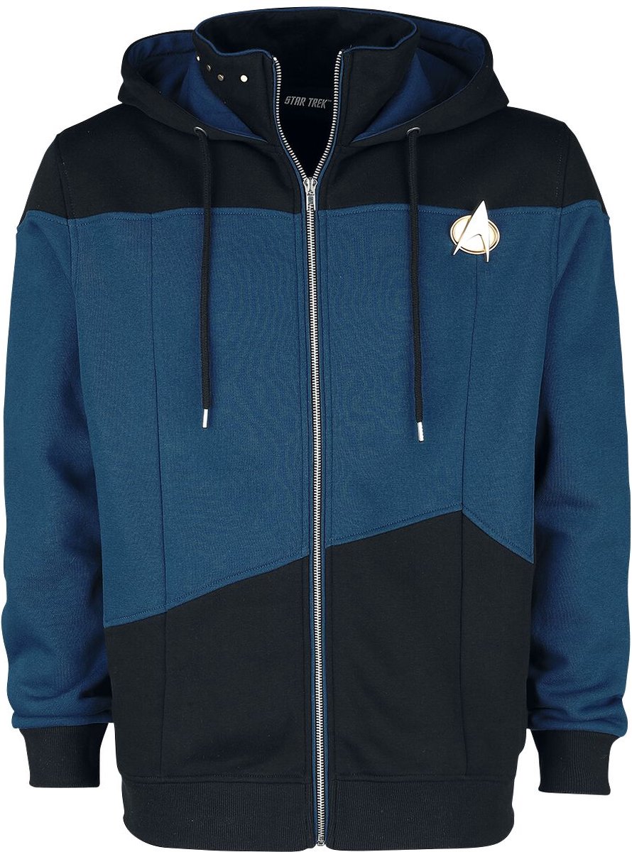 Star Trek Starfleet Command Trui met capuchon zwart-blauw S
